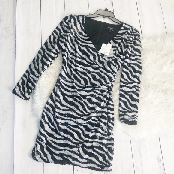 Bardot SEQUIN ZEBRA DRESS IN ZEBRA - Picture 3 of 5
